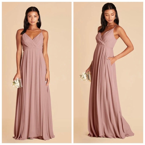 Birdy Grey Pink Pleated Maxi Gown for Weddings - Picture 1 of 15